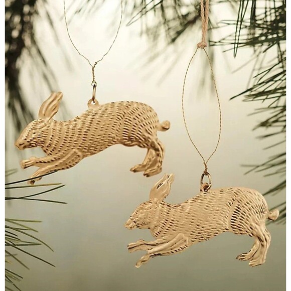 GOLD Rabbit Ornament Anthropologie Terrain - JUST ONE - Picture 1 of 4